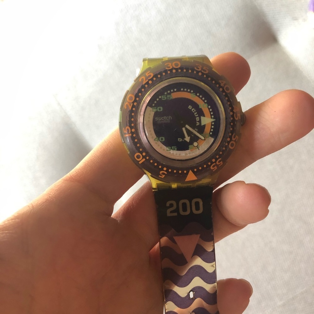RARE Collectible vintage 90s SCUBA Swatch watch waterproof 1992 - Picture 6 of 7